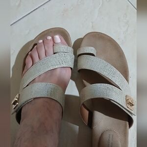 Women's Light Gold Sandals